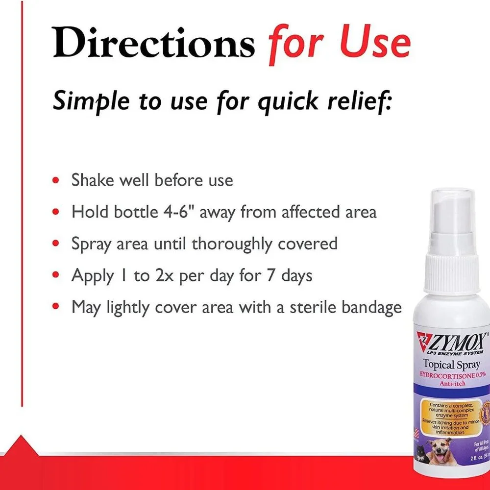 Zymox Topical Spray Infection and Wound Care 2 oz.